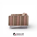 Milo Baughman for Thayer Coggin Chrome Settee Loveseat Sofa