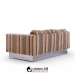 Milo Baughman for Thayer Coggin Chrome Settee Loveseat Sofa