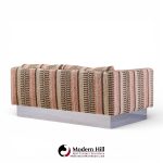 Milo Baughman for Thayer Coggin Chrome Settee Loveseat Sofas - Pair