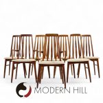 Niels Koefoed Eva Mid Century Danish Rosewood Dining Chairs - Set of 8