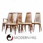 Niels Koefoed Eva Mid Century Danish Rosewood Dining Chairs - Set of 8
