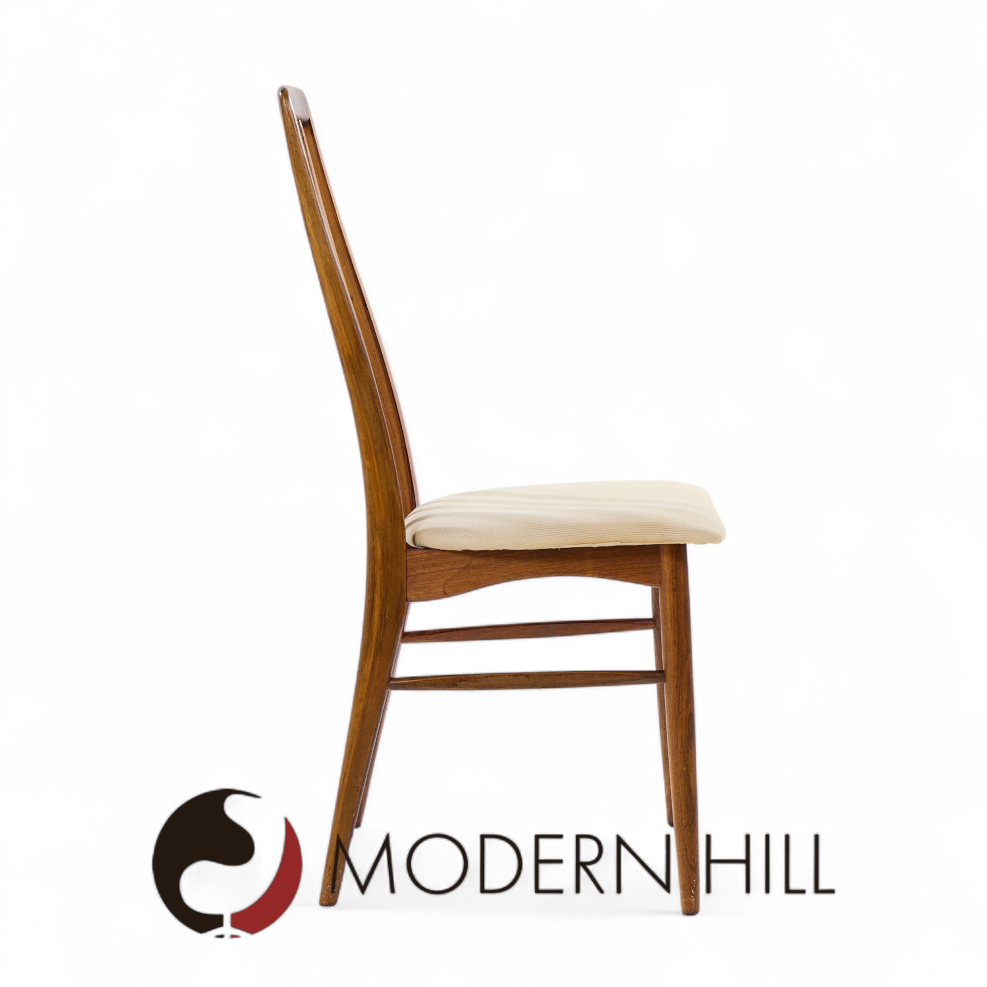 Niels Koefoed Eva Mid Century Danish Rosewood Dining Chairs - Set of 8