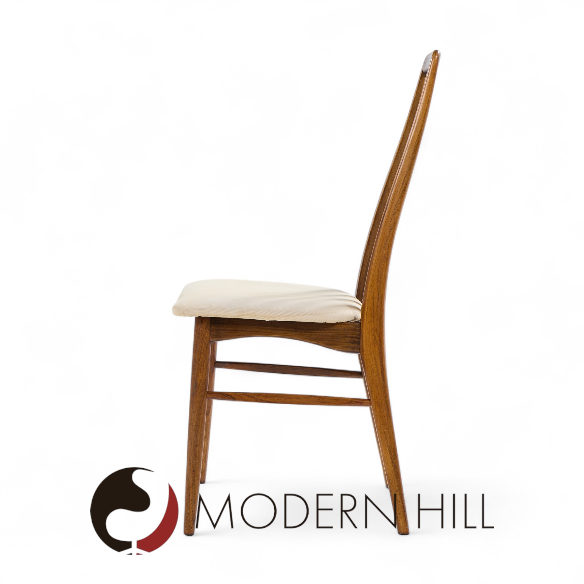 Niels Koefoed Eva Mid Century Danish Rosewood Dining Chairs - Set of 8