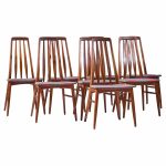 Niels Koefoed Eva Mid Century Danish Teak Dining Chairs - Set of 8 | Mid Century Modern Furniture - Mid Century Furniture Chicago Niels Koefoed Eva Mid Century Danish Teak Dining Chairs - Set of 8