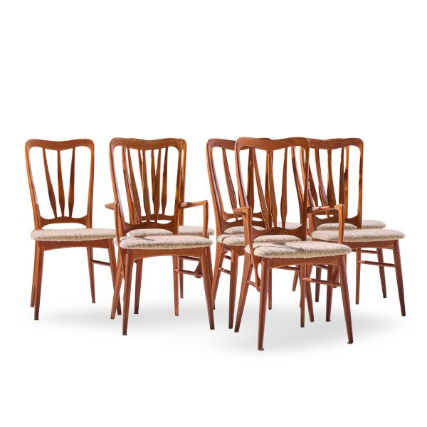 Niels Koefoed for Koefoeds Hornslet Ingrid Mid Century Teak Dining Chairs - Set of 6