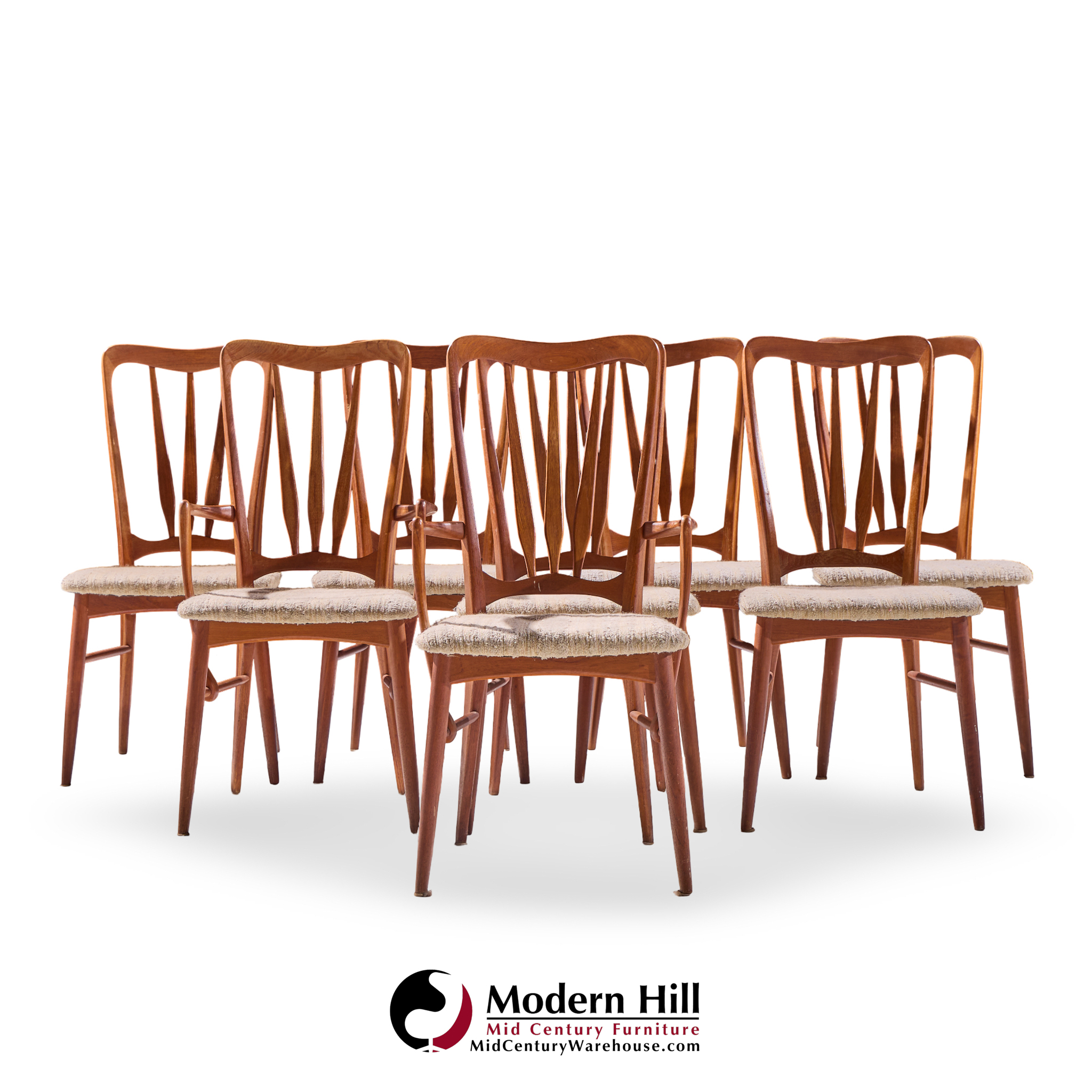 Niels Koefoed for Koefoeds Hornslet Ingrid Mid Century Teak Dining Chairs - Set of 6