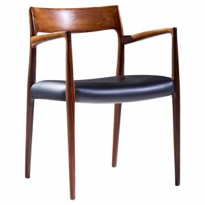 niels moller model 57 mid century danish rosewood chair