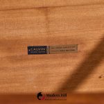 Paul Mccobb for Calvin Mid Century Walnut and Cane Coffee Table