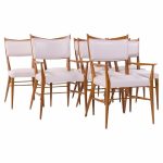Paul Mccobb for Calvin's Irwin Collection Mid Century Leather Dining Chairs - Set of 8