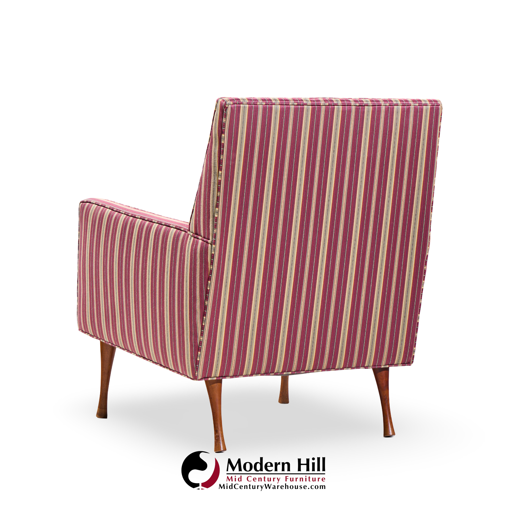 Paul Mccobb for Widdicomb Symmetric Group Mid Century Walnut Lounge Chairs - Pair