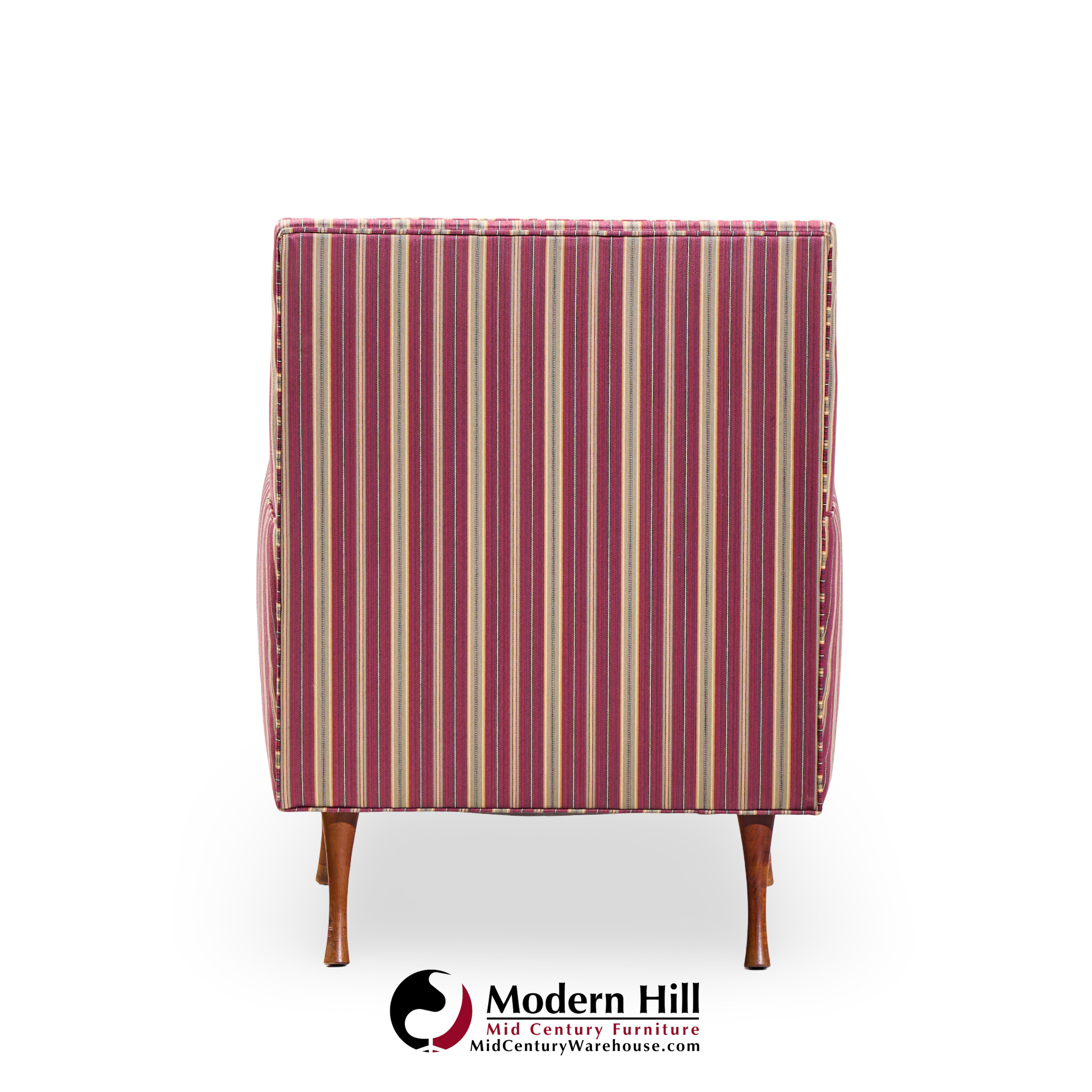 Paul Mccobb for Widdicomb Symmetric Group Mid Century Walnut Lounge Chairs - Pair