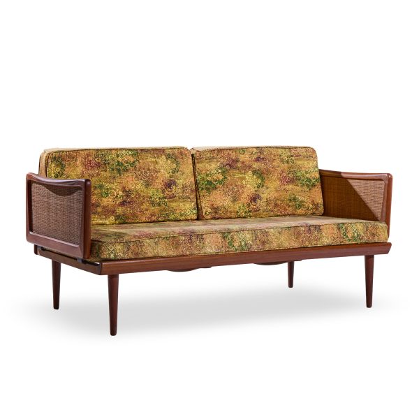 Peter Hvidt and Orla Mølgaard Nielsen Mid Century Teak and Cane Daybed