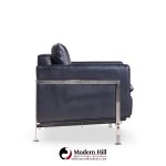 Robert Haussmann for De Sede Mid Century Black Leather Chairs - Pair