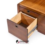 Roger Sprunger for Dunbar Style Mid Century Walnut Waterfall Credenza