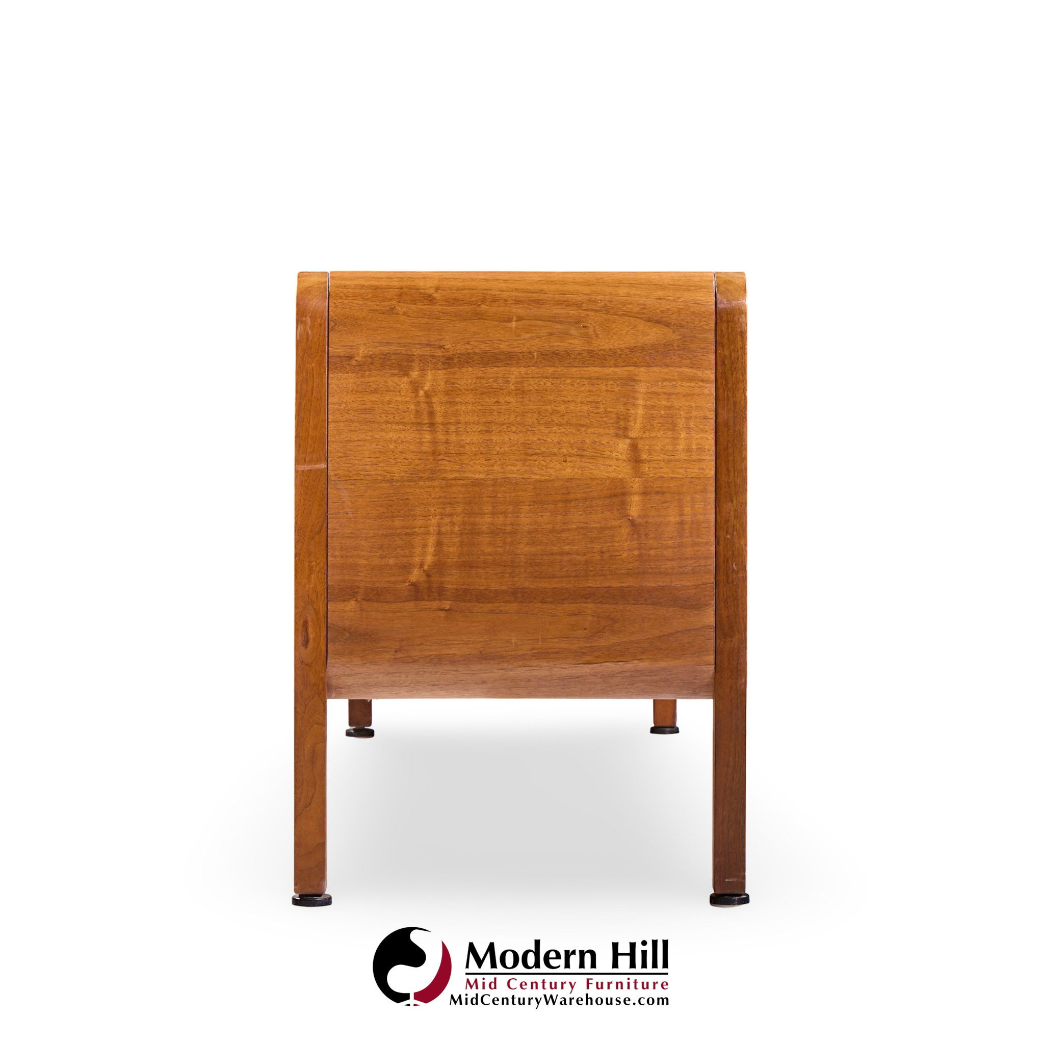 Roger Sprunger for Dunbar Style Mid Century Walnut Waterfall Credenza