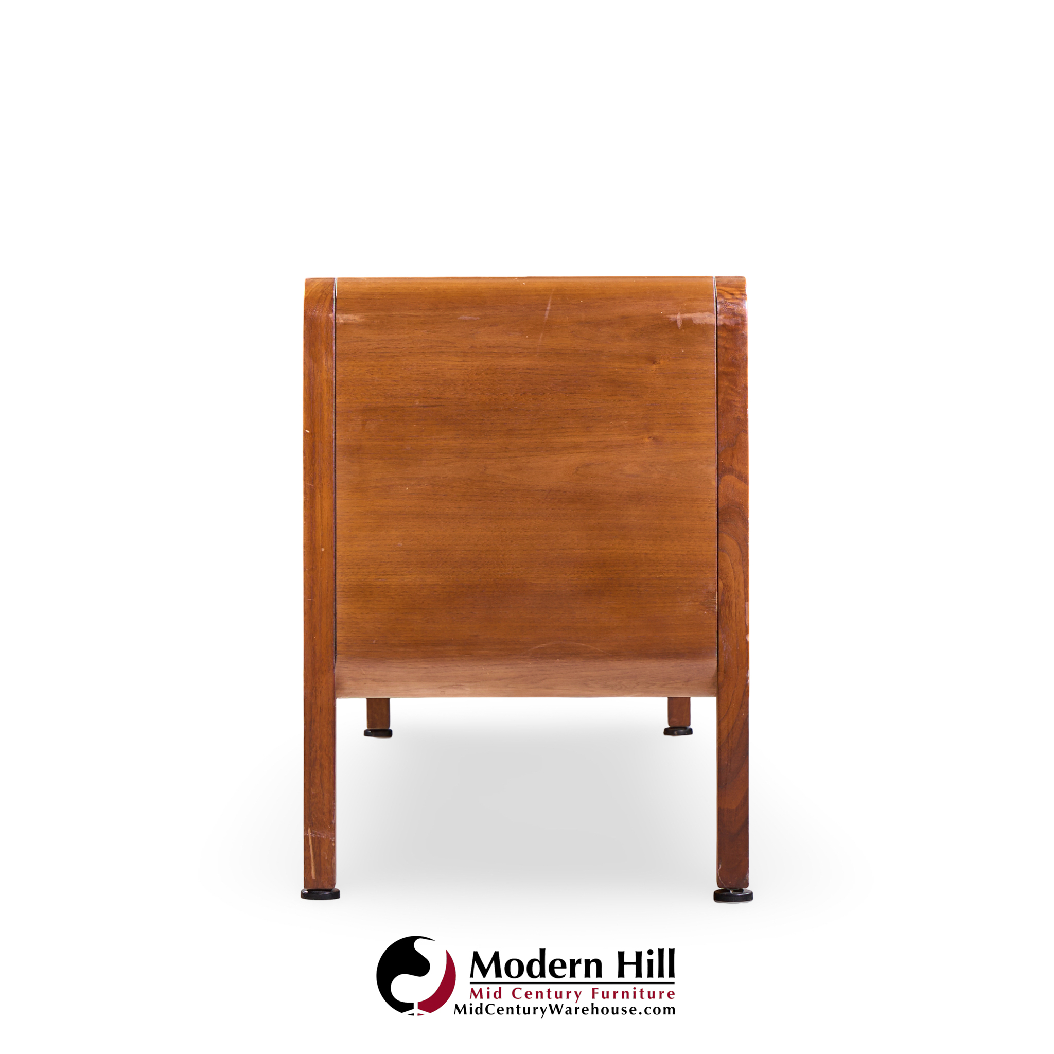 Roger Sprunger for Dunbar Style Mid Century Walnut Waterfall Credenza