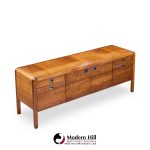 Roger Sprunger for Dunbar Style Mid Century Walnut Waterfall Credenza
