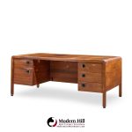 Roger Sprunger for Dunbar Style Walnut Waterfall Executive Desk