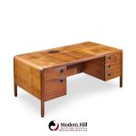 Roger Sprunger for Dunbar Style Walnut Waterfall Executive Desk