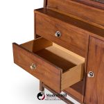 Stanley Mid Century Walnut Credenza and Hutch