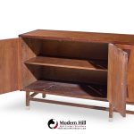 Stanley Mid Century Walnut Harlequin Credenza