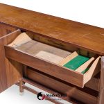 Stanley Mid Century Walnut Harlequin Credenza