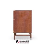 Stanley Mid Century Walnut Harlequin Credenza