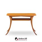 T.h. Robsjohn Gibbings for Widdicomb Mid Century Bleached Mahogany Sabre Side End Tables - Pair