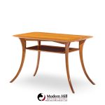 T.h. Robsjohn Gibbings for Widdicomb Mid Century Bleached Mahogany Sabre Side End Tables - Pair