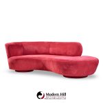 Vladimir Kagan for Directional Mid Century Cloud Suede Sculpted Sofa | Mid Century Modern Furniture - Mid Century Furniture Chicago Vladimir Kagan for Directional Mid Century Cloud Suede Sculpted Sofa