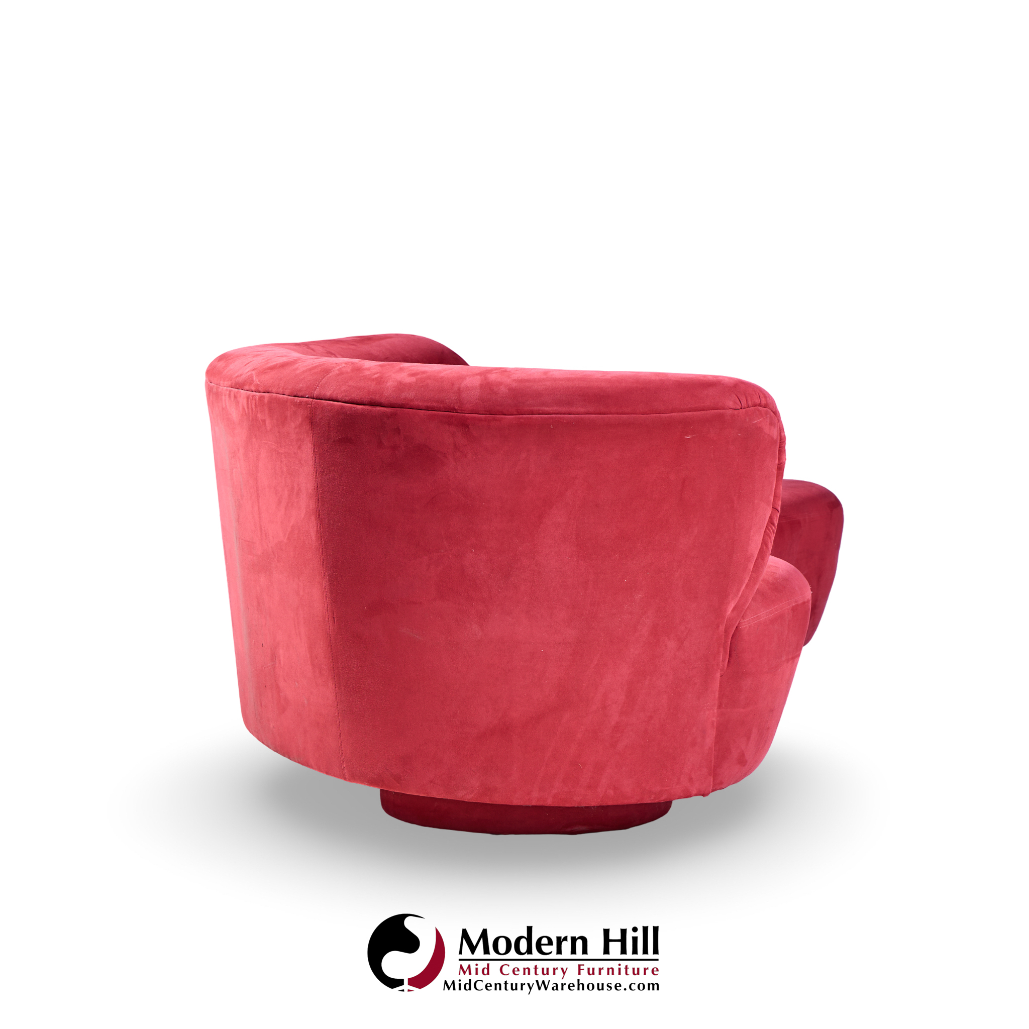 Vladimir Kagan for Directional Mid Century Cloud Suede Sculpted Sofa