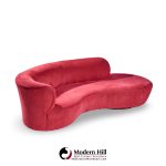 Vladimir Kagan for Directional Mid Century Cloud Suede Sculpted Sofa | Mid Century Modern Furniture - Mid Century Furniture Chicago Vladimir Kagan for Directional Mid Century Cloud Suede Sculpted Sofa