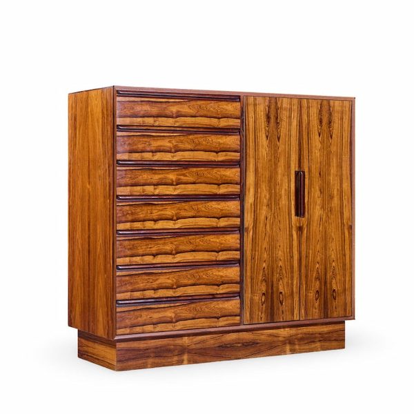 Westnofa Mid Century Norwegian Rosewood Gentleman's Chest Dresser