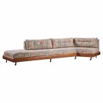 Adrian Pearsall for Craft Associates 2300-s Mid Century Walnut Boomerang Sofa