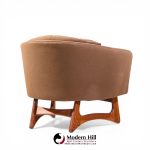 Adrian Pearsall for Craft Associates Mid Century Barrel Lounge Chairs - Pair