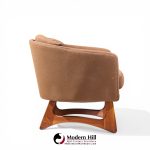 Adrian Pearsall for Craft Associates Mid Century Barrel Lounge Chairs - Pair