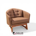 Adrian Pearsall for Craft Associates Mid Century Barrel Lounge Chairs - Pair