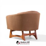 Adrian Pearsall for Craft Associates Mid Century Barrel Lounge Chairs - Pair