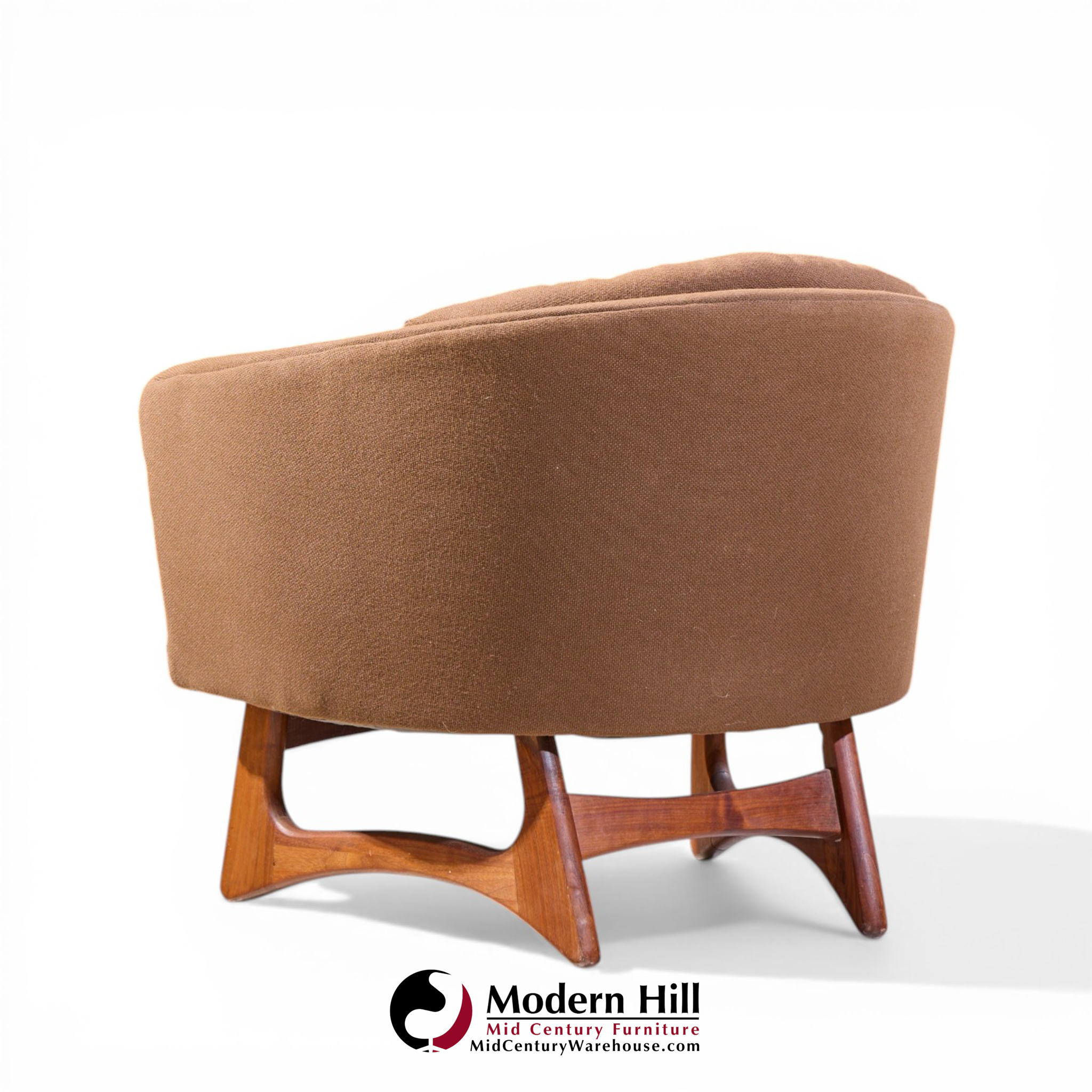Adrian Pearsall for Craft Associates Mid Century Barrel Lounge Chairs - Pair