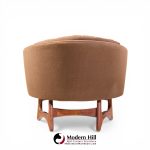 Adrian Pearsall for Craft Associates Mid Century Barrel Lounge Chairs - Pair