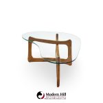 Adrian Pearsall for Craft Associates Mid Century Walnut and Glass Coffee Table