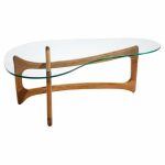 Adrian Pearsall for Craft Associates Mid Century Walnut and Glass Coffee Table