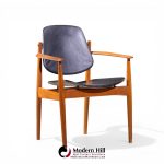 Arne Vodder for France and Son Fd-184 Mid Century Danish Teak Dining Chairs - Pair