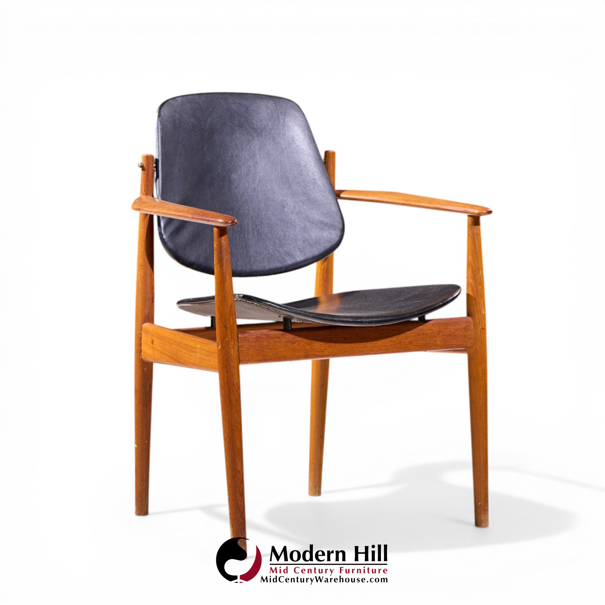 Arne Vodder for France and Son Fd-184 Mid Century Danish Teak Dining Chairs - Pair