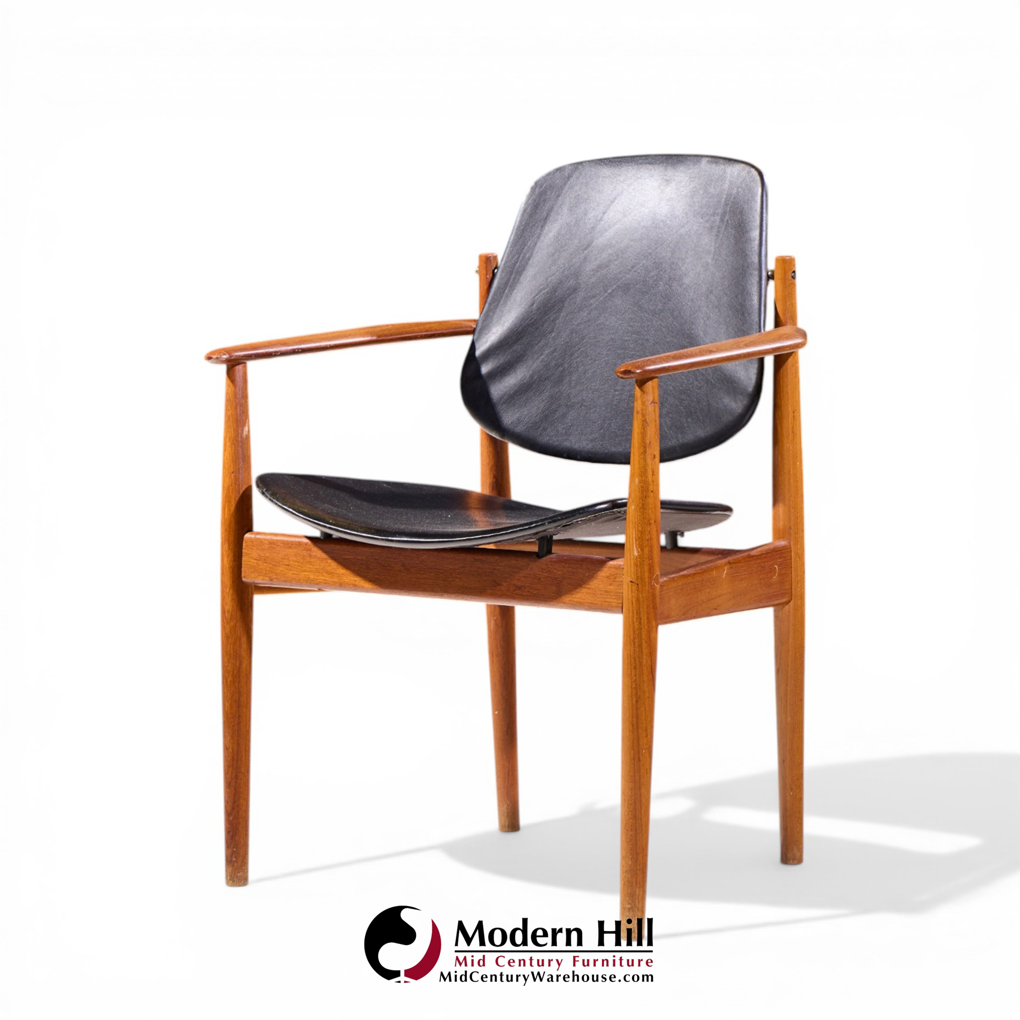 Arne Vodder for France and Son Fd-184 Mid Century Danish Teak Dining Chairs - Pair