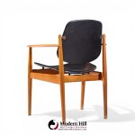 Arne Vodder for France and Son Fd-184 Mid Century Danish Teak Dining Chairs - Pair