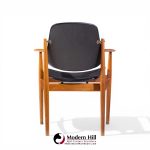 Arne Vodder for France and Son Fd-184 Mid Century Danish Teak Dining Chairs - Pair