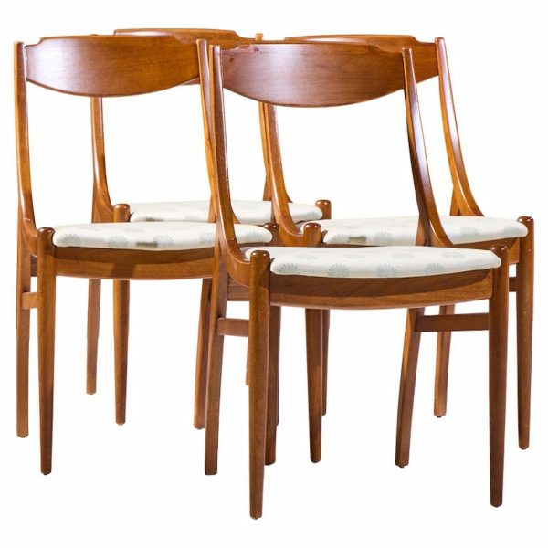 Barney Flagg for Drexel Parallel Mid Century Walnut Dining Chairs - Set of 4