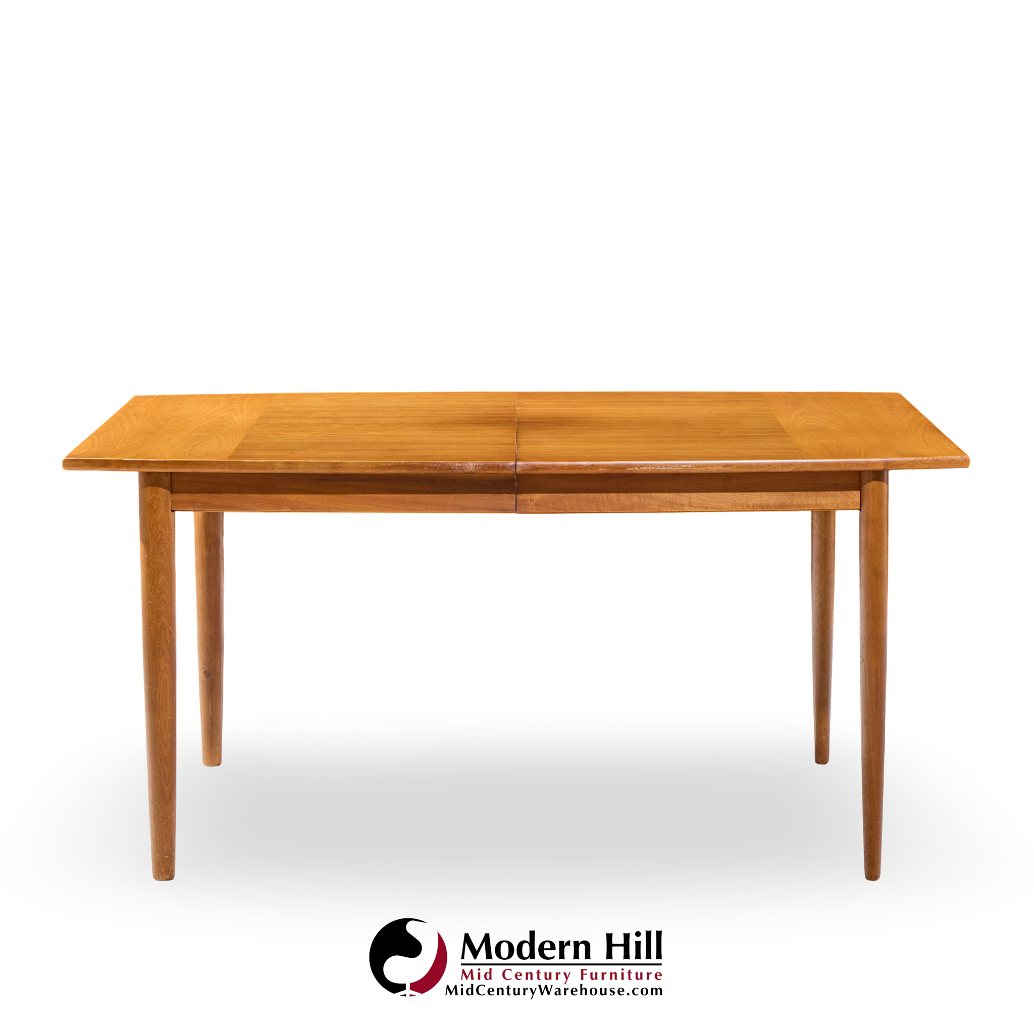 Barney Flagg for Drexel Parallel Mid Century Walnut Expanding Dining Table with 2 Leaves
