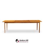 Barney Flagg for Drexel Parallel Mid Century Walnut Expanding Dining Table with 2 Leaves